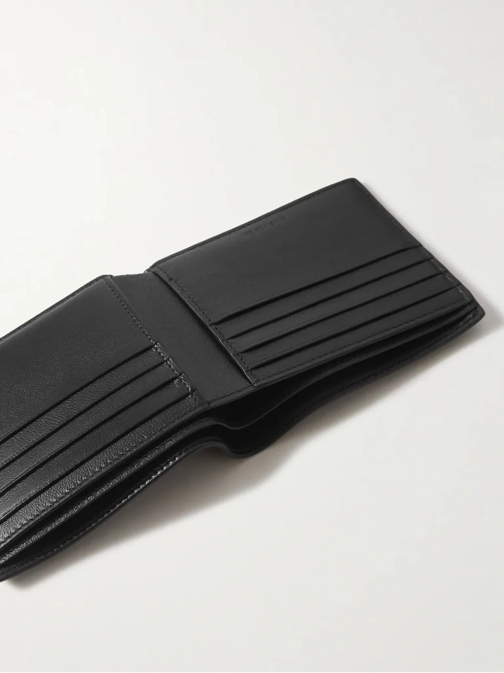 BALENCIAGA Logo-Print Full-Grain Leather Billfold Wallet